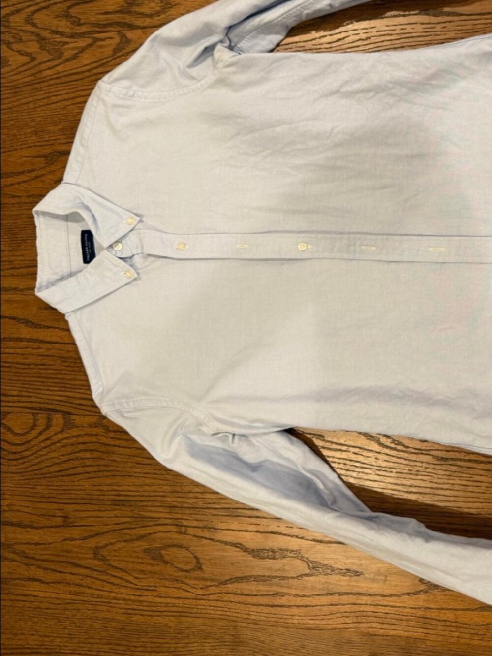Proper Cloth Custom Blue Oxford Button Down Shirt Mens Small OCBD